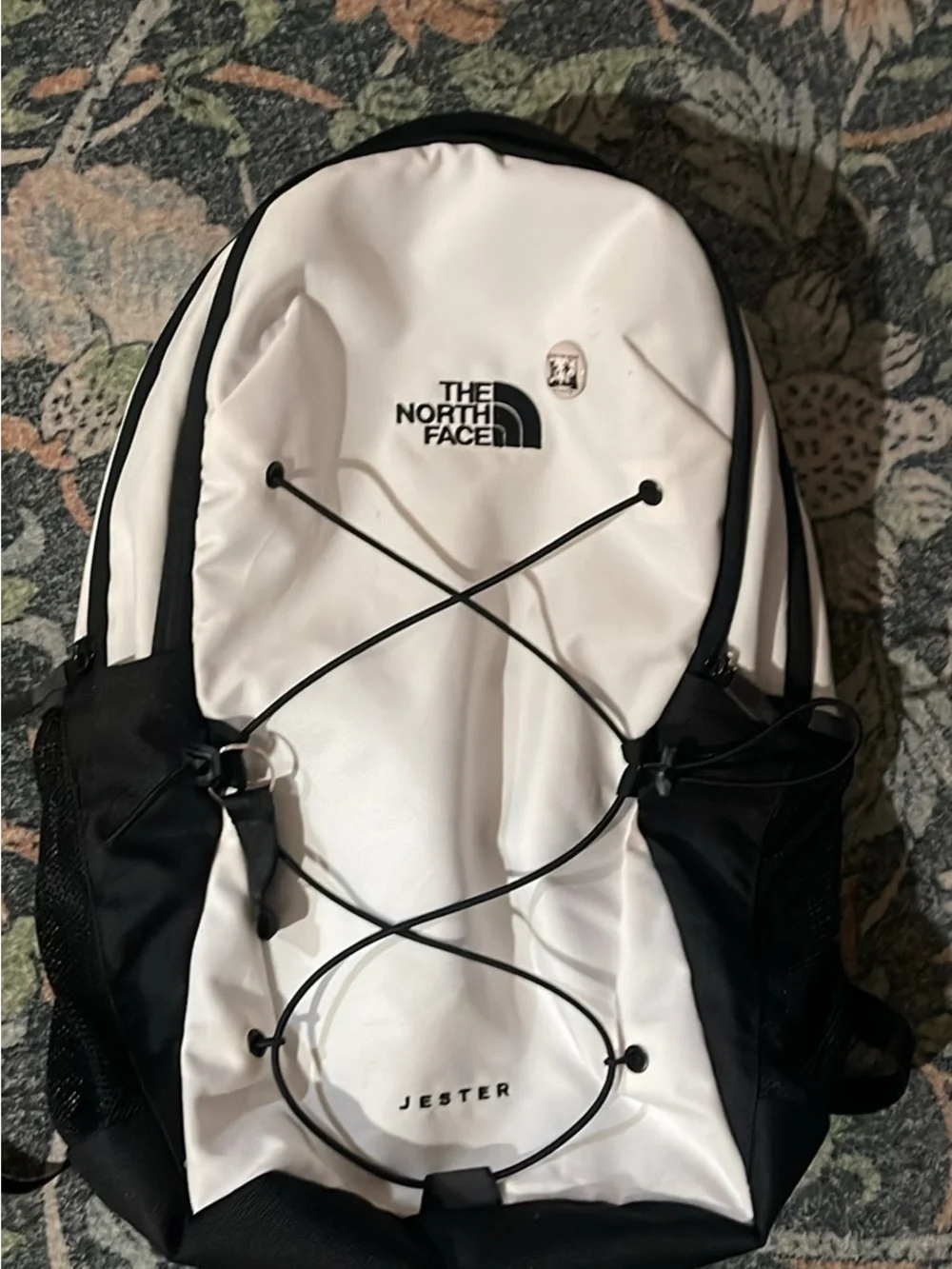 The North Face Jester Backpack in White and Black